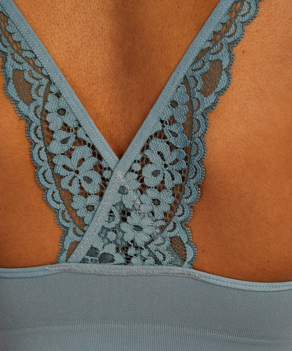 Hunkemöller Dames Lingerie Naadloze Bralette Rose - Groen - Maat M