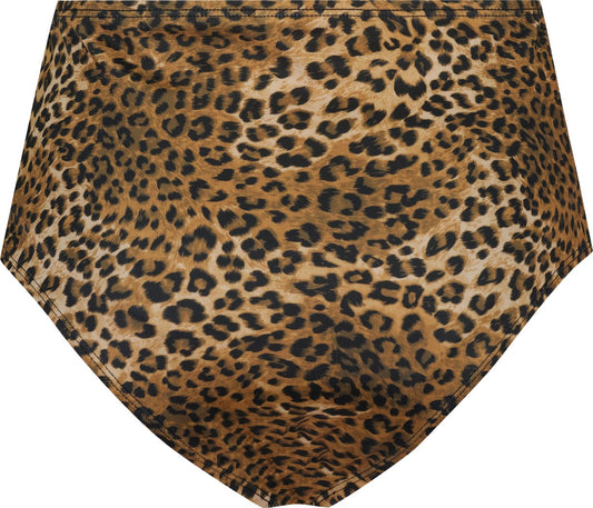 Hunkemöller Dames Badmode Hoog Cheeky Bikinibroekje Leopard - Bruin - Maat S