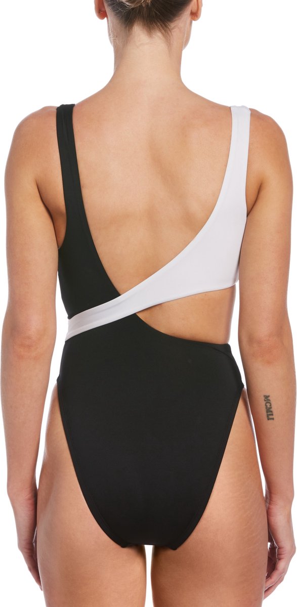 Nike Swim Colorblock Recycled Cross Over Dames Badpak - Maat M