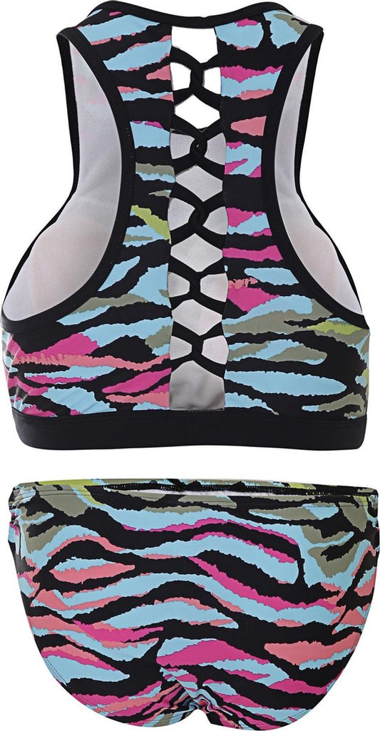 Dames Bikini Sport Met Gevlochten Detail - Zebra - M