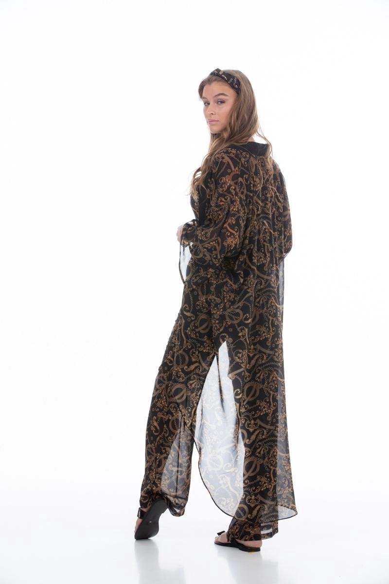 Merkloos Beach & Resort Wear Terry Ray Maya Barok Black&Gold S/M