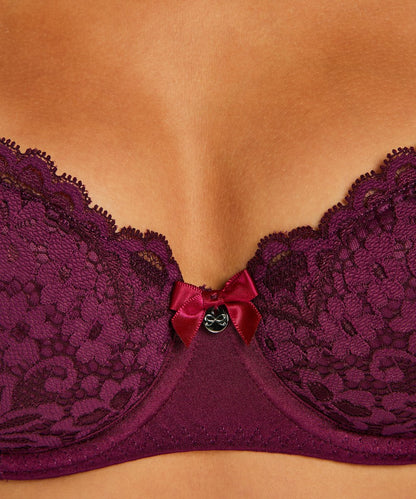  Hunkemöller Dames Lingerie Voorgevormde Beugel Bh Rose - Paars - Maat E75