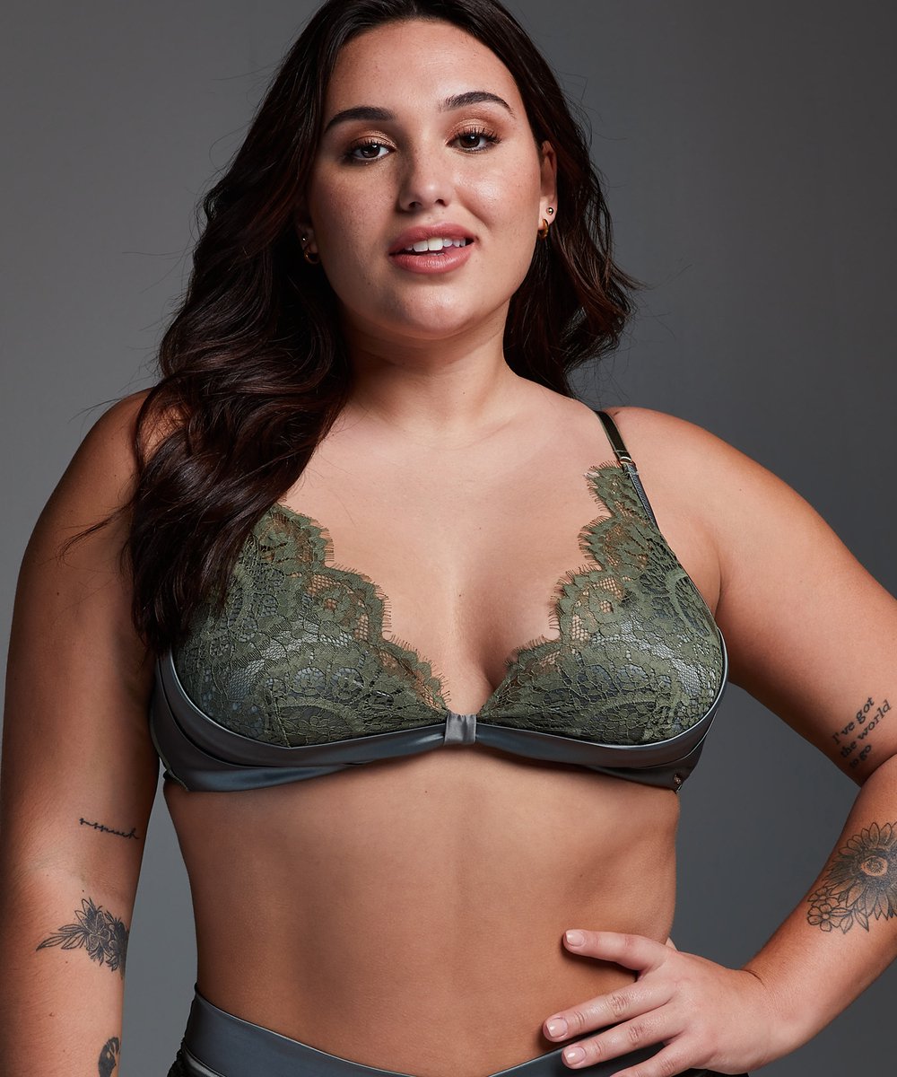  Hunkemöller Dames Lingerie Bralette Hannako - Groen - Maat L