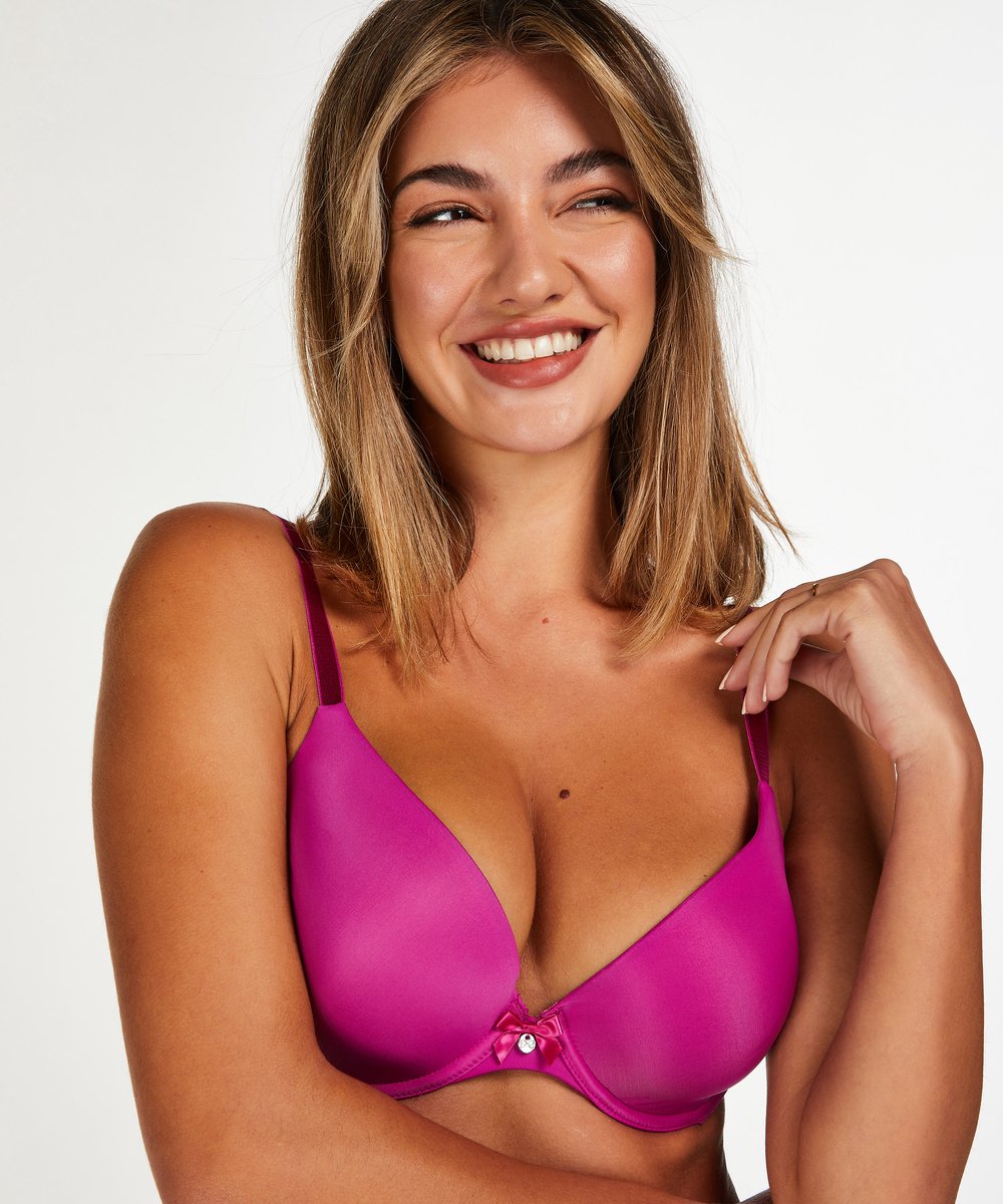  Hunkemöller Dames Lingerie Voorgevormde Beugel Bh Plunge - Paars - Maat B75