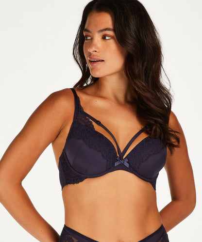  Hunkemöller Dames Lingerie Voorgevormde Beugel Bh Georgia - Blauw - Maat E75