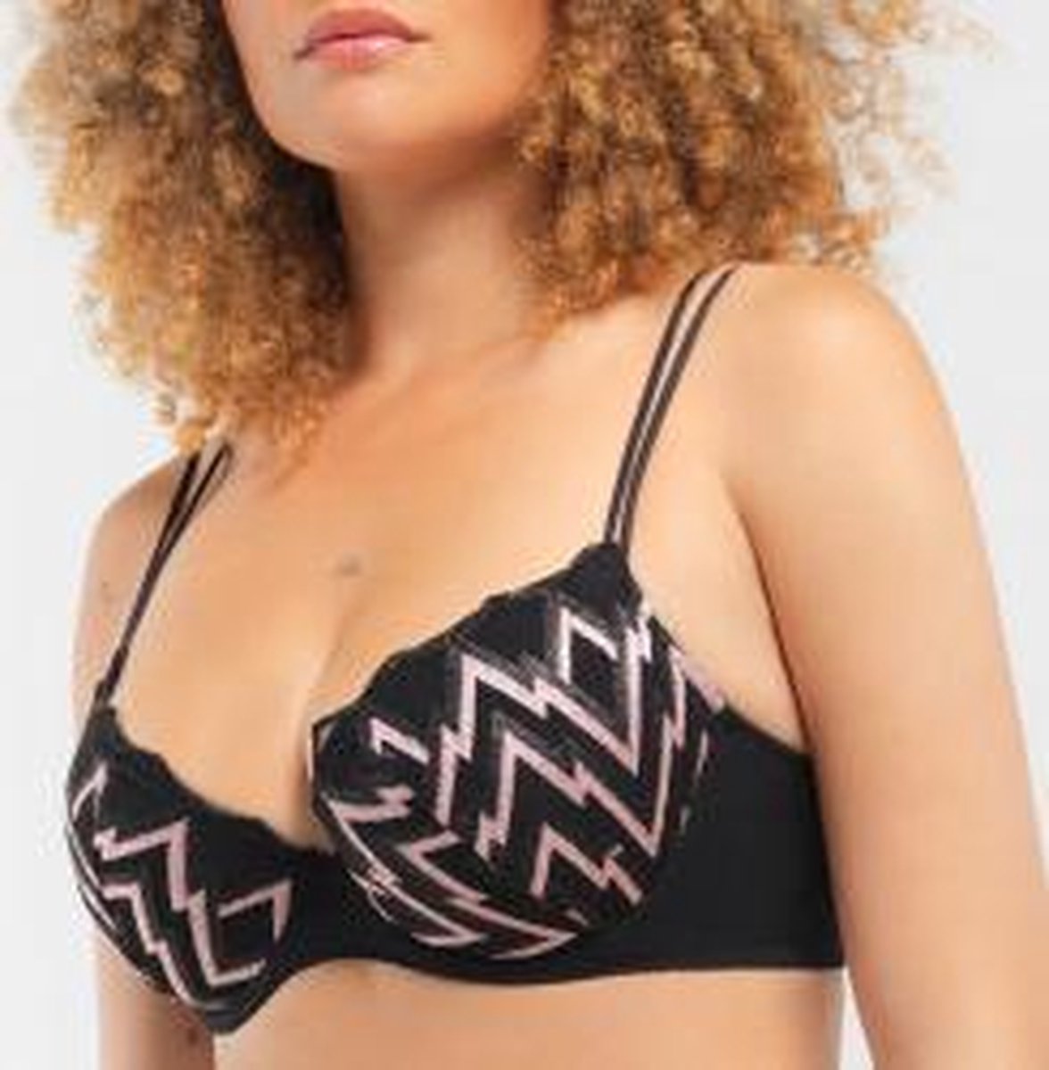  Louisa Bracq - Ziggy Push Up BH - Maat 85C - Roze Zwart - Maximizer Bh - Dames