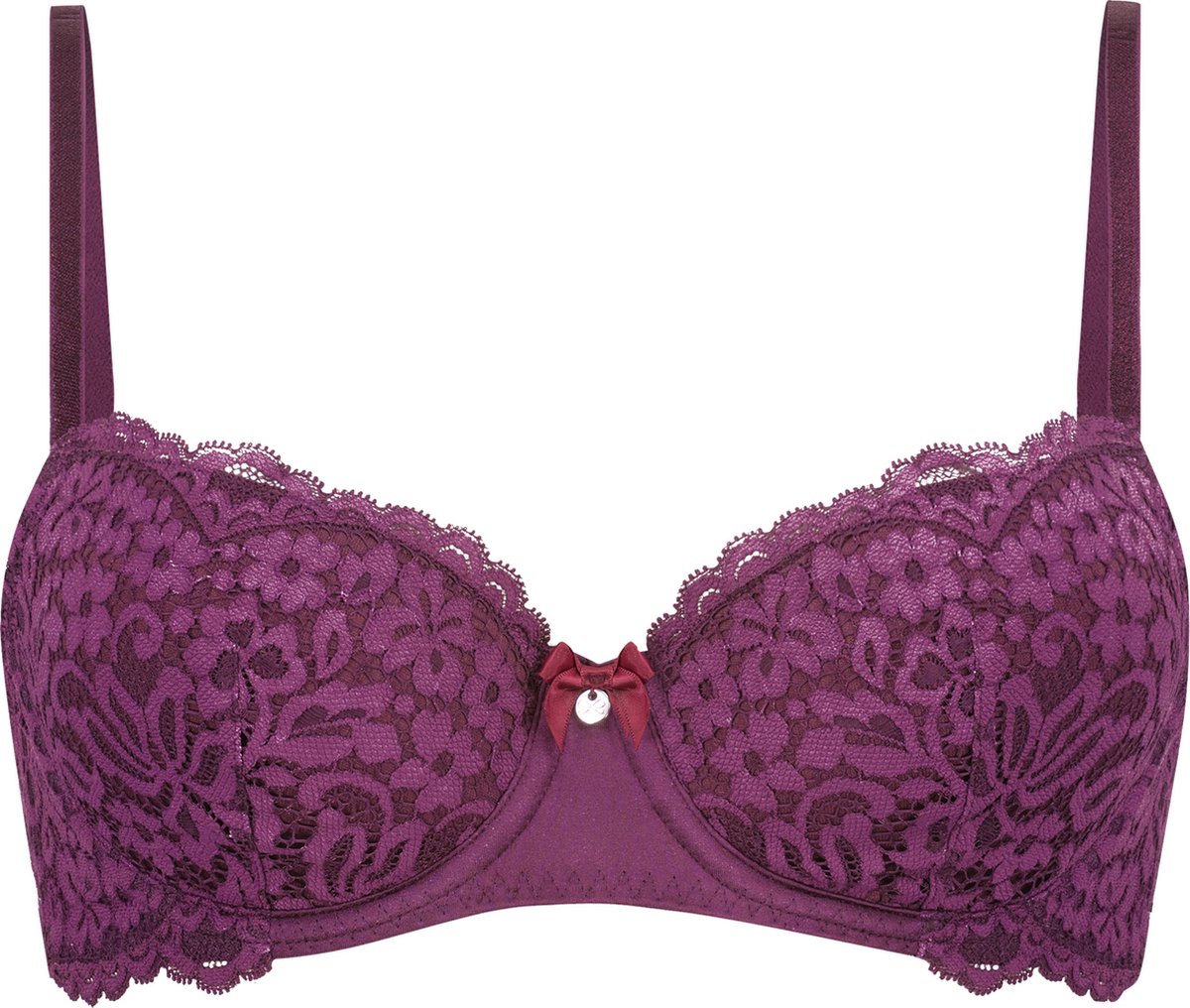  Hunkemöller Dames Lingerie Voorgevormde Beugel Bh Rose - Paars - Maat E75