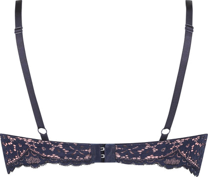  Hunkemöller Dames Lingerie Voorgevormde Push-up Beugel Bh Rose - Blauw - Maat D75