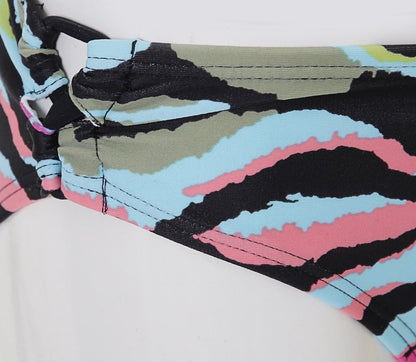  Dames Bikini Sport Met Gevlochten Detail - Zebra - M