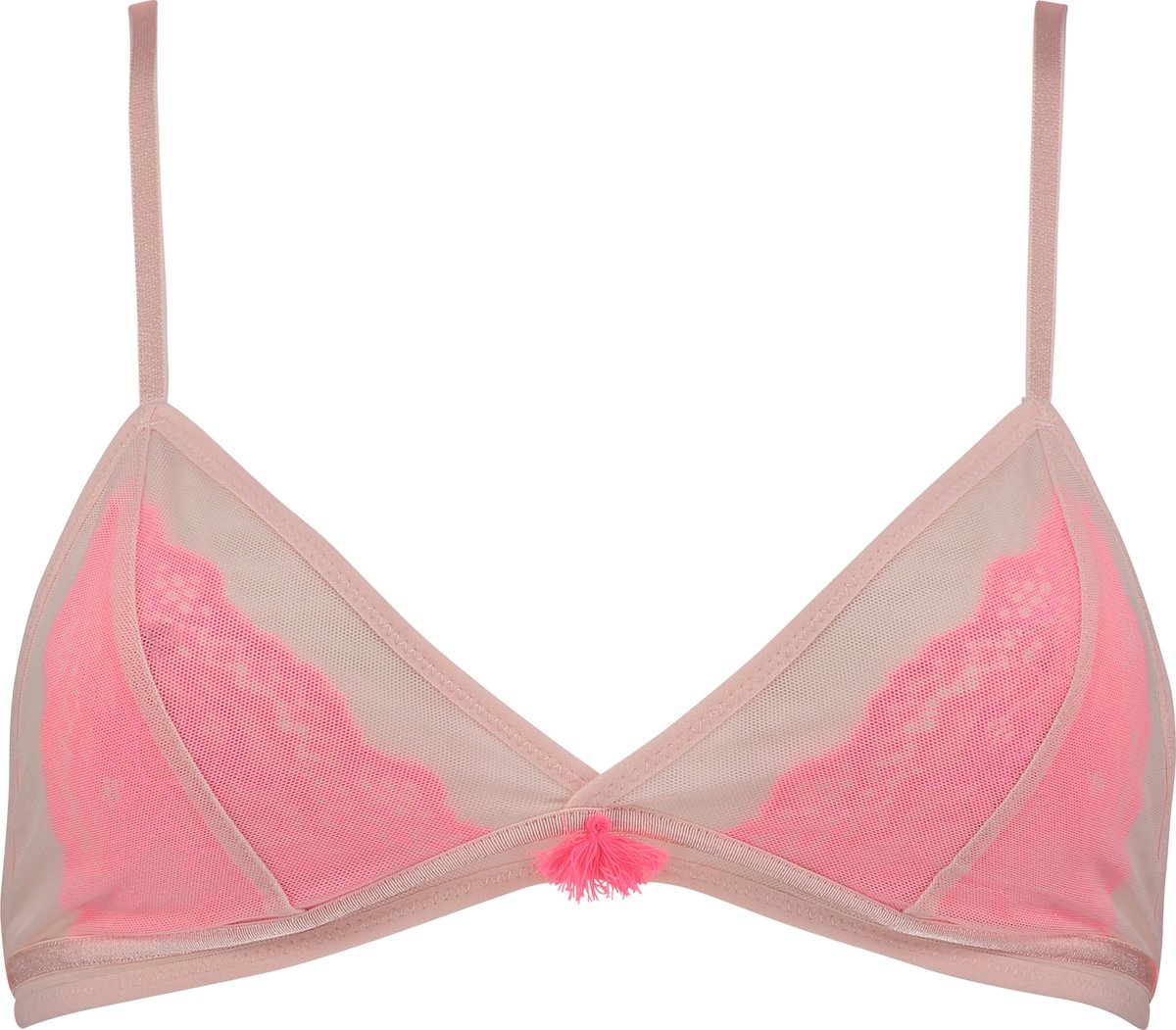  Hunkemöller Dames Bralette Mesh Over Lace - Roze - Maat M