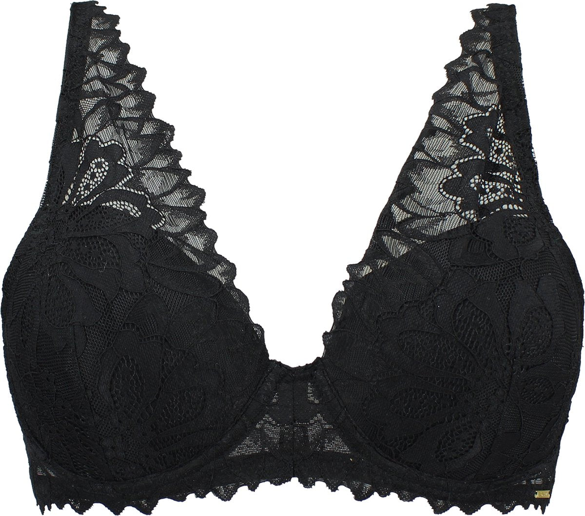  SAPPH - Flora Voorgevormde BH Zwart - Maat 80B - Zwart - Met Beugel - Dames