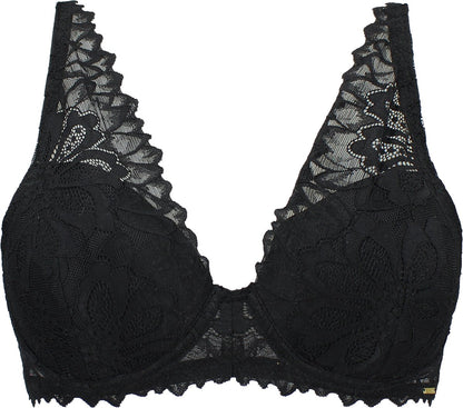  SAPPH - Flora Voorgevormde BH Zwart - Maat 80B - Zwart - Met Beugel - Dames