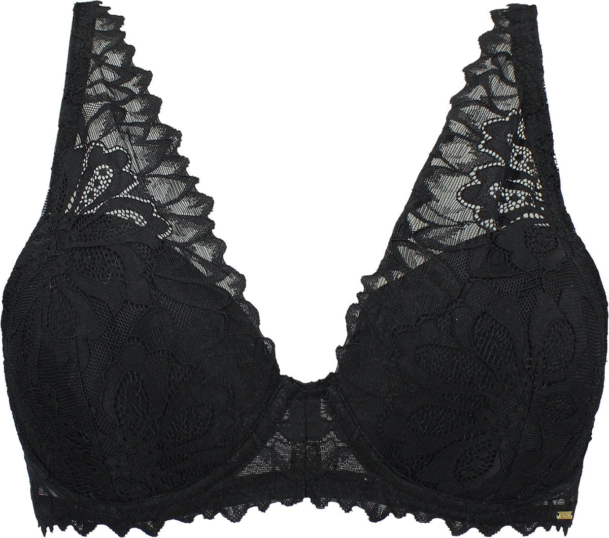  SAPPH - Flora Voorgevormde BH Zwart - Maat 80B - Zwart - Met Beugel - Dames
