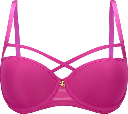  SAPPH - Rosie Voorgevormde BH Fuchsia - Maat 90B - Fuchsia Roze - Met Beugel - Dames