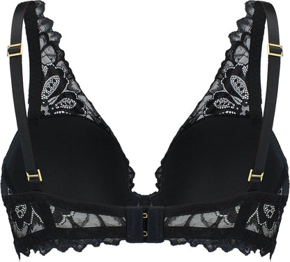  SAPPH - Flora Voorgevormde BH Zwart - Maat 80B - Zwart - Met Beugel - Dames