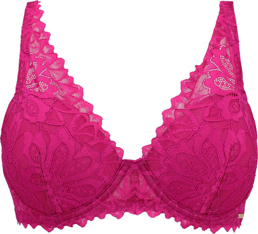  SAPPH - Flora Voorgevormde BH Fuchsia - Maat 80F - Fuchsia Roze - Met Beugel - Dames