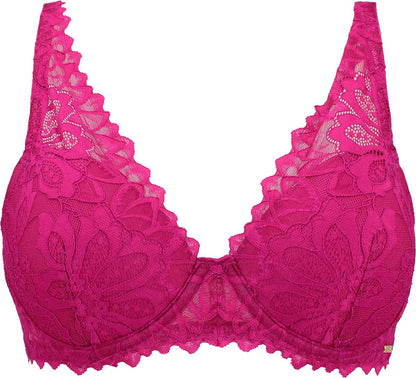  SAPPH - Flora Voorgevormde BH Fuchsia - Maat 85D - Fuchsia Roze - Met Beugel - Dames