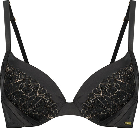  SAPPH - Victoria Push-Up BH Zwart - Maat 90D - Goud Zwart - Met Beugel - Dames