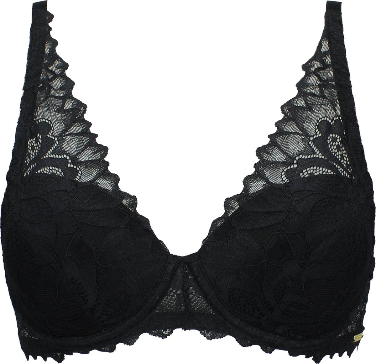  SAPPH - Flora Voorgevormde BH Zwart - Maat 80B - Zwart - Met Beugel - Dames