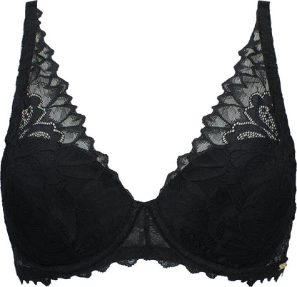  SAPPH - Flora Voorgevormde BH Zwart - Maat 80B - Zwart - Met Beugel - Dames