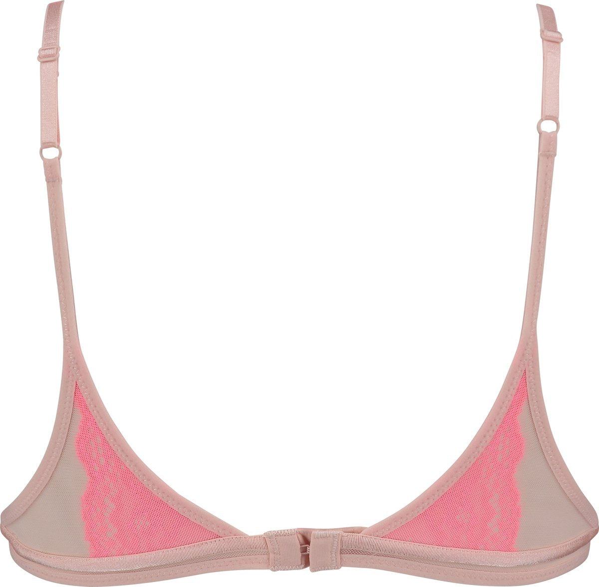  Hunkemöller Dames Bralette Mesh Over Lace - Roze - Maat M