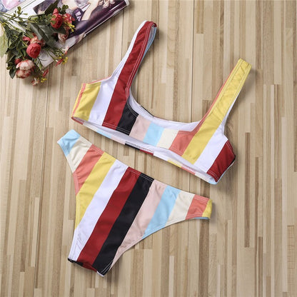 Merkloos Bikini Dames -Bikini Sets - Gestreept Bikini - Bikini Zomer 2022 - Maat L