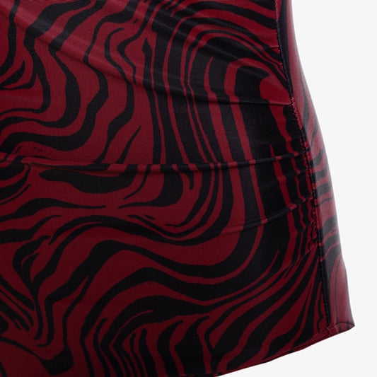  Osaga Dames Badpak Met Print - Rood - Maat L
