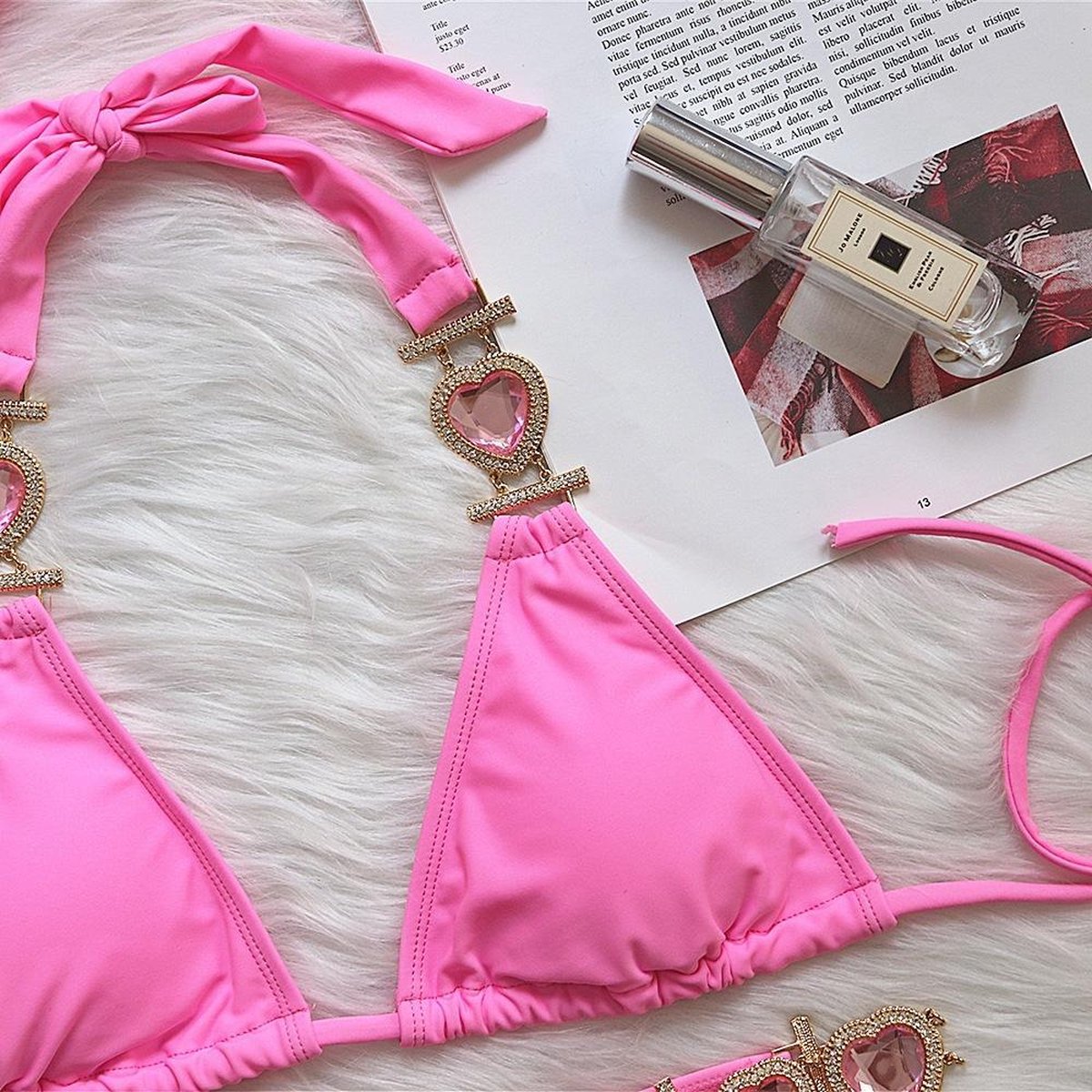 Merkloos Zomer Uitverkoop - Trendy Bikini - Juwelen Bikini's - Bikini - Strandmode - Hippe Bikini - Bikini Met Haarband