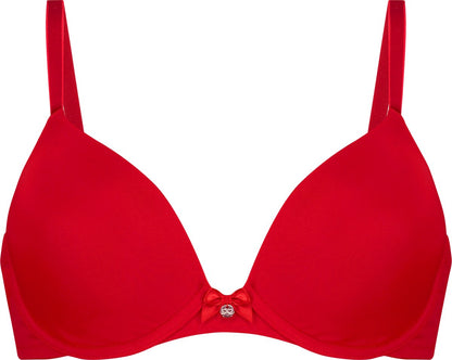  Hunkemöller Dames Lingerie Voorgevormde Beugel Bh Plunge - Rood - Maat A75