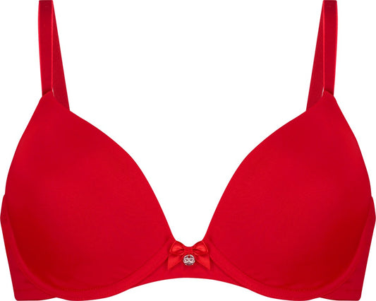 Hunkemöller Dames Lingerie Voorgevormde Beugel Bh Plunge - Rood - Maat A75