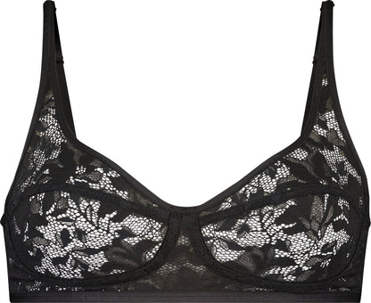  Hunkemöller Dames Lingerie Niet-voorgevormde Bralette Elle HKM X NA-KD - Zwart - Maat 2XS