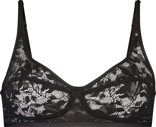  Hunkemöller Dames Lingerie Niet-voorgevormde Bralette Elle HKM X NA-KD - Zwart - Maat 2XS