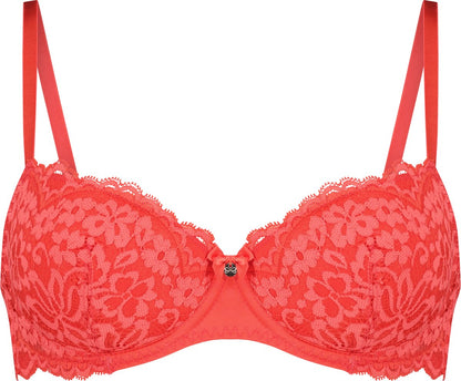 Hunkemöller Dames Lingerie Voorgevormde Beugel Bh Rose - Rood - Maat C75