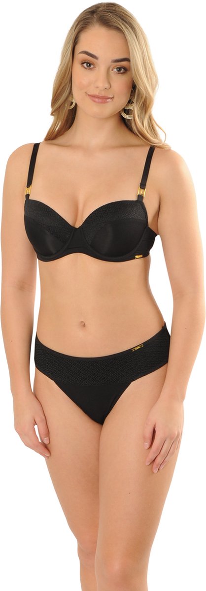  SAPPH - Roma Voorgevormde BH - Maat 85D - Zwart - Met Beugel - Dames