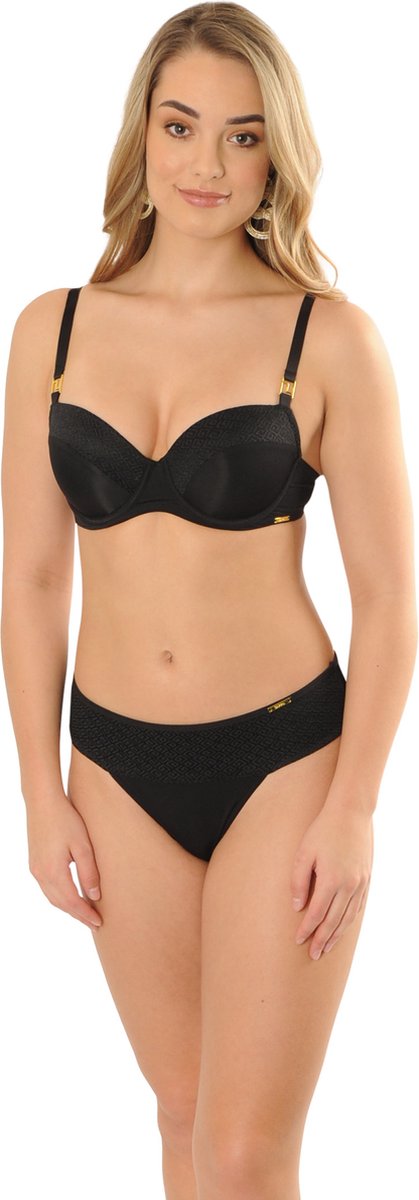  SAPPH - Roma Voorgevormde BH - Maat 85D - Zwart - Met Beugel - Dames