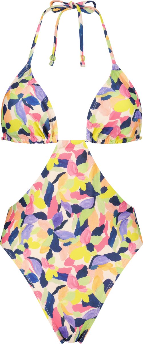  Hunkemöller Dames Badmode Badpak Hawaii - Wit - Maat 38