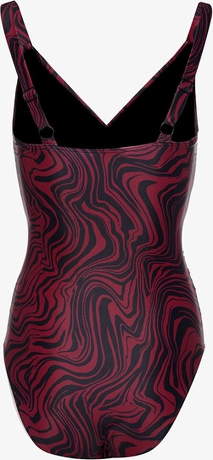  Osaga Dames Badpak Met Print - Rood - Maat L