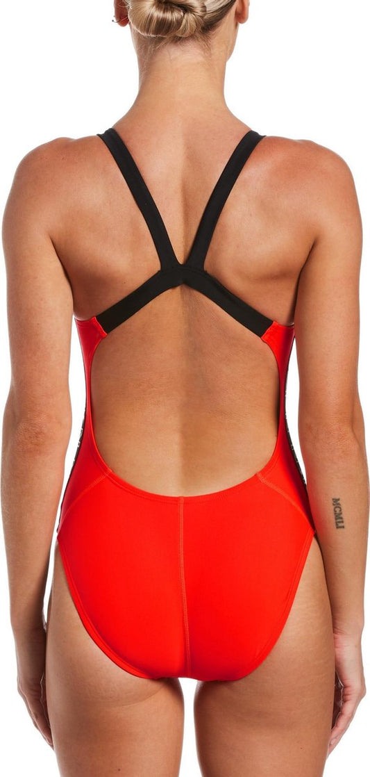  Nike Swim FASTBACK Badpak - BRIGHT CRIMSON - Vrouwen - Maat 38