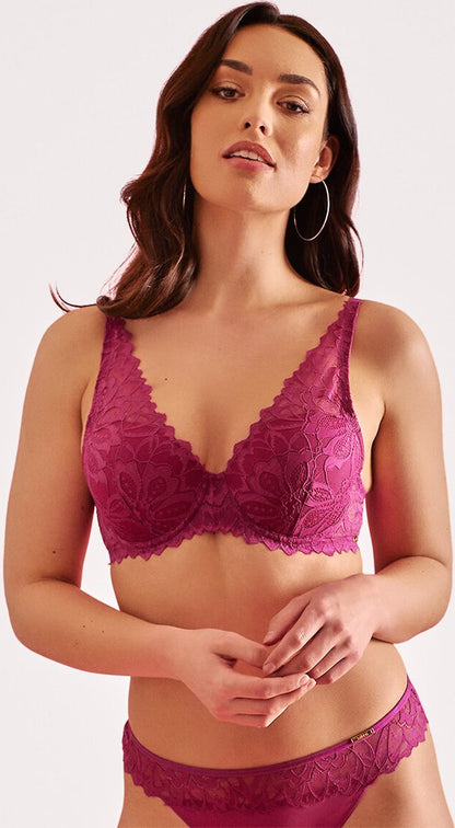  SAPPH - Flora Voorgevormde BH Fuchsia - Maat 75D - Fuchsia Roze - Met Beugel - Dames