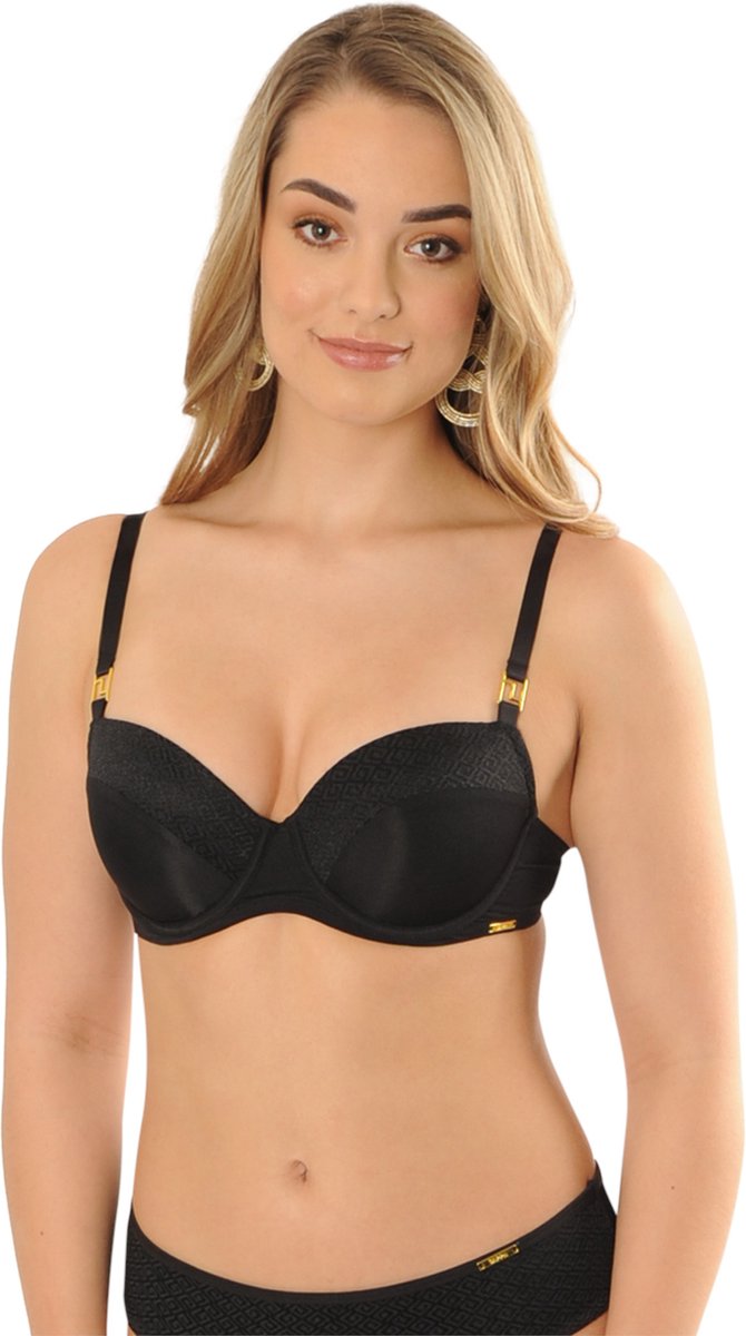  SAPPH - Roma Voorgevormde BH - Maat 85D - Zwart - Met Beugel - Dames