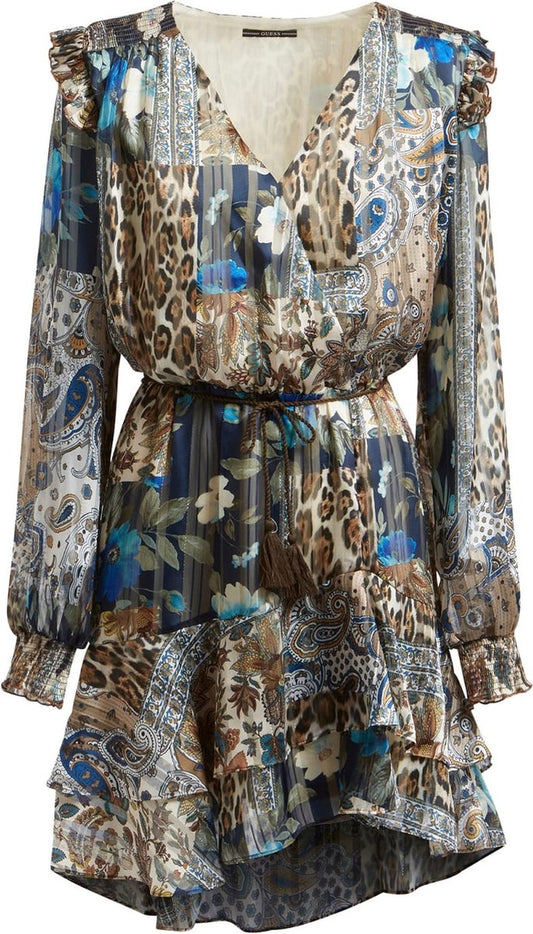  Guess Elea Dress Dames Jurk - Print- Maat M