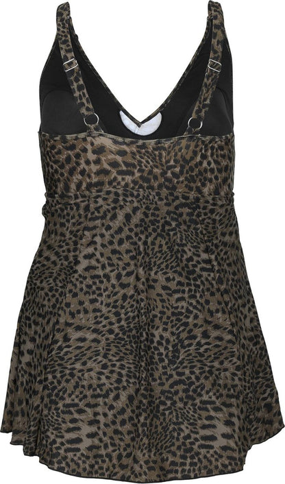  Paprika Dames Badjurk Met Luipaardprint - Zwempak - Maat 54