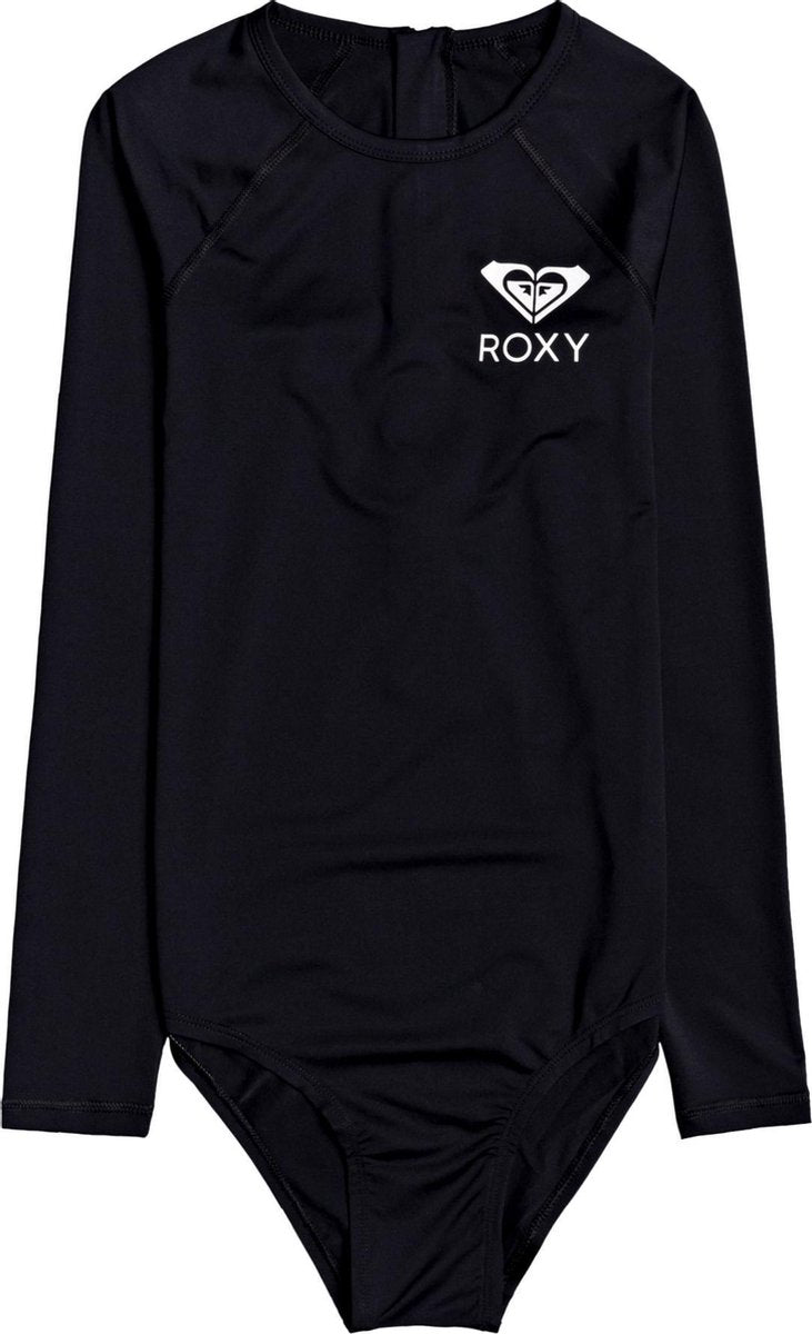  Roxy - UV Badpak Voor Dames - Essentials Met Korte Rits - Longsleeve - True Black - Maat XXL (44)