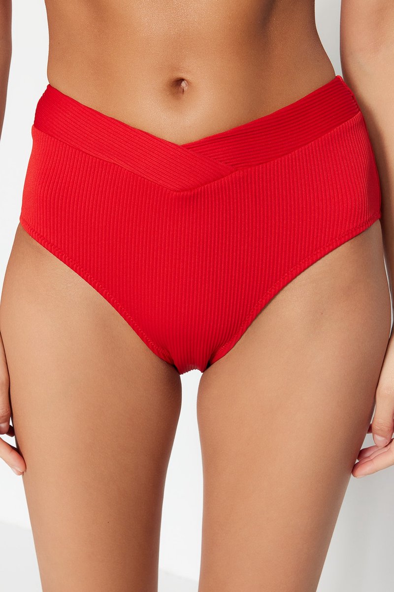  Trendyol Vrouwen Hoge Taille Hipster Bikinibroekje