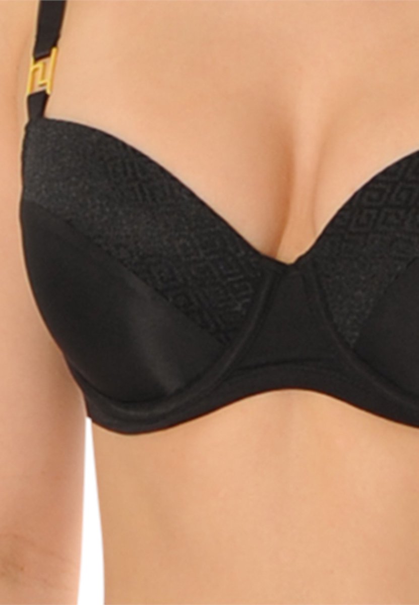  SAPPH - Roma Voorgevormde BH - Maat 85D - Zwart - Met Beugel - Dames