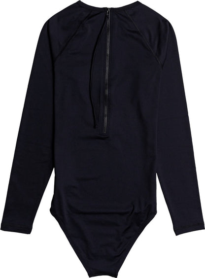  Roxy - UV Badpak Voor Dames - Essentials Met Korte Rits - Longsleeve - True Black - Maat XXL (44)