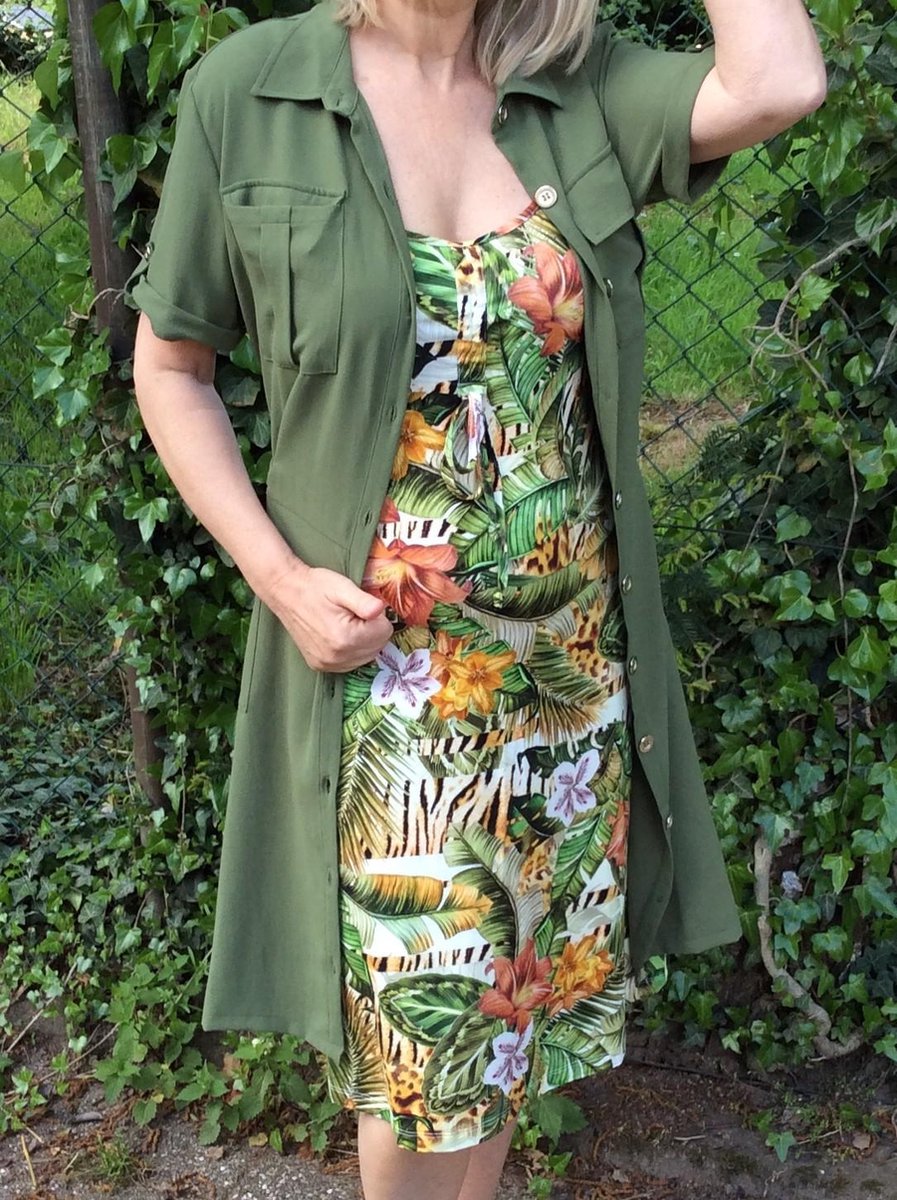  Sophia Perla-Jurk-Groen-Print-Lilian-Maat 42