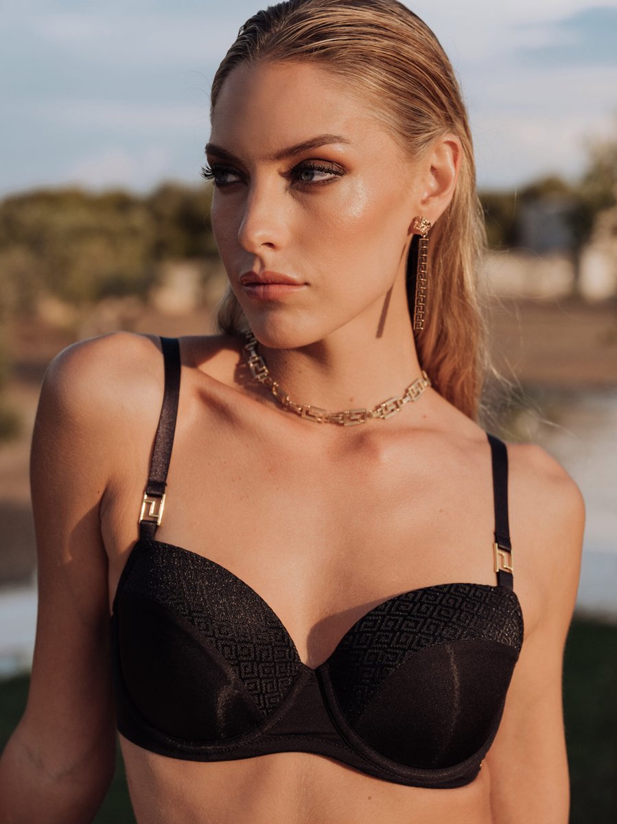  SAPPH - Roma Voorgevormde BH - Maat 85D - Zwart - Met Beugel - Dames