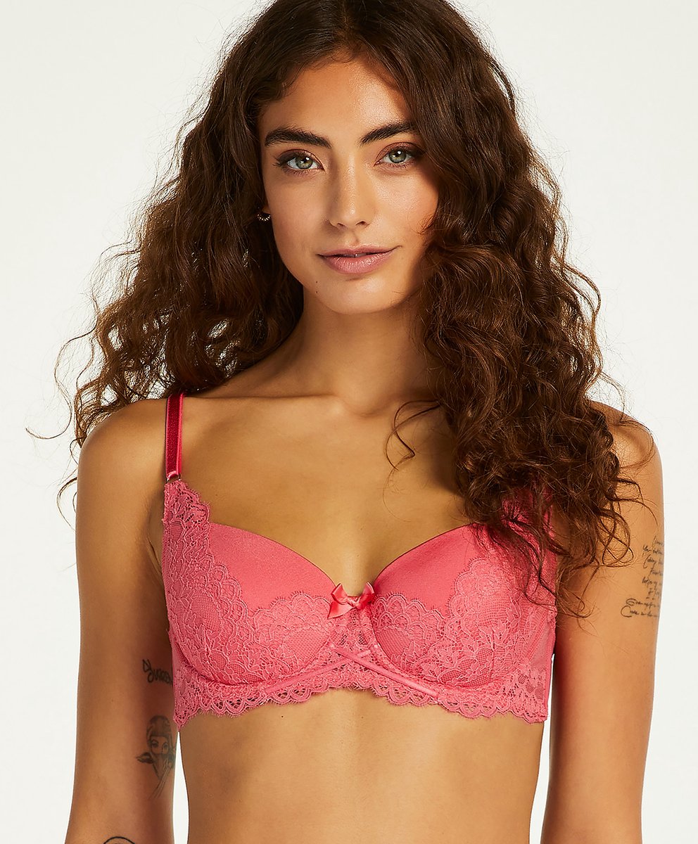  Hunkemöller Dames Lingerie Voorgevormde Beugel Bh Claire - Roze - Maat B75